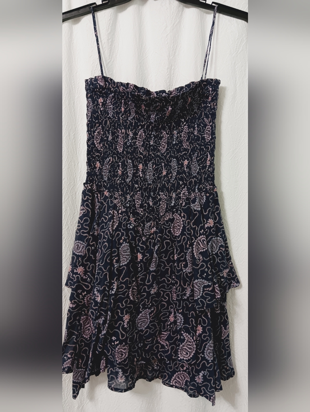 Isabel Marant Etoile Anka Dress Smocked Shirred Tiered Paisley Print Size EU 34 - Picture 3 of 12